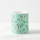Neo Mint Floral MONOGRAM - AANGEPAST VOOR GOD Koffiemok (Center)