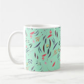 Neo Mint Floral MONOGRAM - AANGEPAST VOOR GOD Koffiemok (Links)