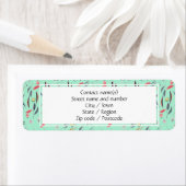 NEO MINT Floral Persoonlijk terugkeeradres Etiket (Insitu)
