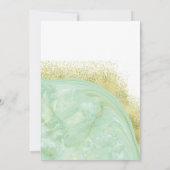 Neo-mint goudmarmer-agaatkalligrafie kaart (Achterkant)