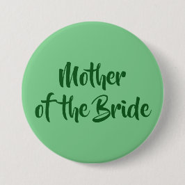 Neo Mint Green Moeder van het bruidshuwelijk Ronde Button 7,6 Cm