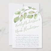 Neo Mint Greenery Typography Fall Wedding Kaart (Voorkant)