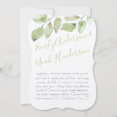 Neo Mint Greenery Typography Fall Wedding Kaart (Voorkant)