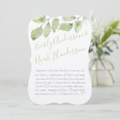 Neo Mint Greenery Typography Fall Wedding Kaart (Staand voorkant)