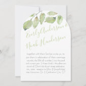 Neo Mint Greenery Typography Fall Wedding Kaart (Voorkant)