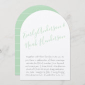 Neo Mint Minimalist Typography Wedding Kaart (Voorkant / Achterkant)