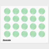 Neo Mint Modern Wit Bloemendesign Trouw Dank Je Ronde Sticker (Vel)