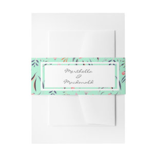 NEO MINT Persoonlijke Floral WEDDING Uitnodigingen Wikkel
