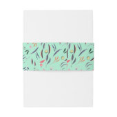 NEO MINT Persoonlijke Floral WEDDING Uitnodigingen Wikkel (Achterkant Voorbeeld)
