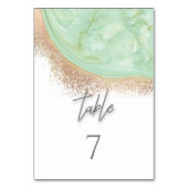 Neo mint rosegold marble agate kalligrafie elegant kaart (Achterkant)