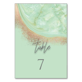 Neo mint rosegold marble agate kalligrafie elegant kaart