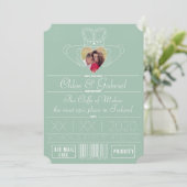 Neo-Mint Save the Date Claddagh Foto Lijst (Staand voorkant)