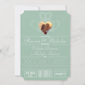 Neo-Mint Save the Date Claddagh Foto Lijst (Achterkant)