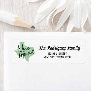 Neo Mint We hebben Texas verplaatst Etiket