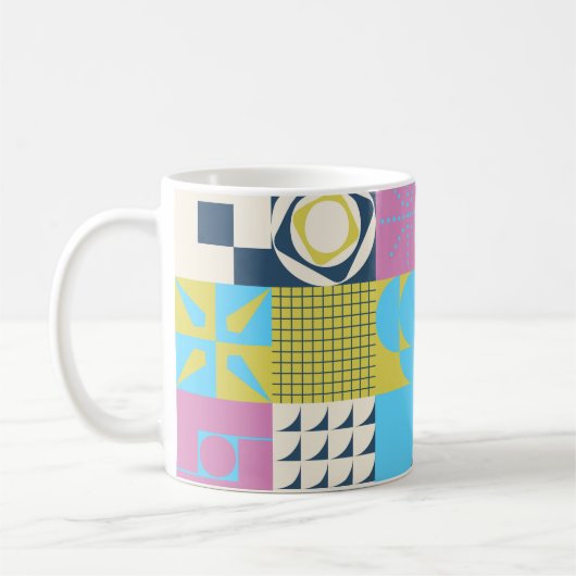 Neo Modernism artwork pattern made with abstract g Koffiemok (Links)