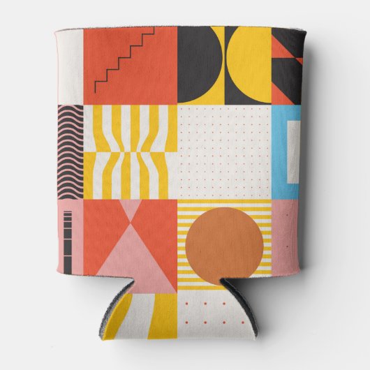 Neo Modernisme: Abstracte geometrische kunst Blikjeskoeler (Voorkant)