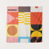 Neo Modernisme kunstwerkpatroon gemaakt met abstra Wandkleed (Voorkant (horizontaal))