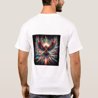 Neo Phoenix Explosie - Levendige Elektrische Vogel T-shirt