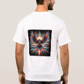 Neo Phoenix Explosion-Vibrant Electric Bird Art  T-shirt (Achterkant)