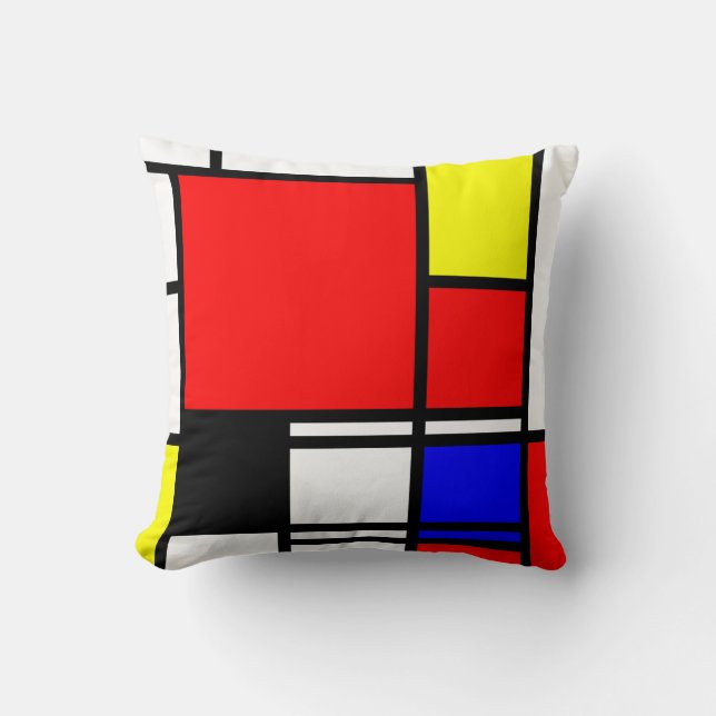 Neo-plasticisme Mondriaan stijl 1 modern Kussen (Voorkant)