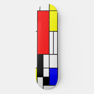 Neo-plasticisme Mondriaan stijl 1 Skateboard
