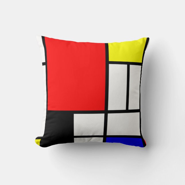 Neo-plasticisme Mondriaan stijl 3 moderne Kussen (Voorkant)