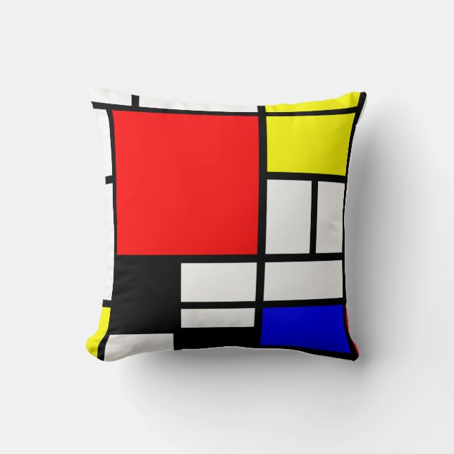 Neo-plasticisme Mondriaan stijl 3 moderne Kussen (Voorkant)