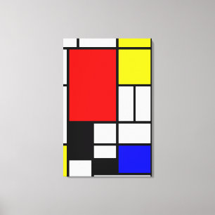 Neo-plasticisme Mondriaanse stijl Canvas Afdruk