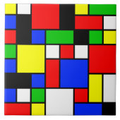 Neo-Plasticisme No. 2 Art Tegel Tegeltje (Voorkant)