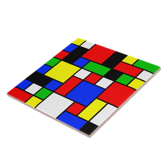 Neo-Plasticisme No. 2 Art Tegel Tegeltje (Zijkant)