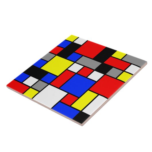 Neo-Plasticisme nr. 3 Art Tegel Tegeltje (Zijkant)