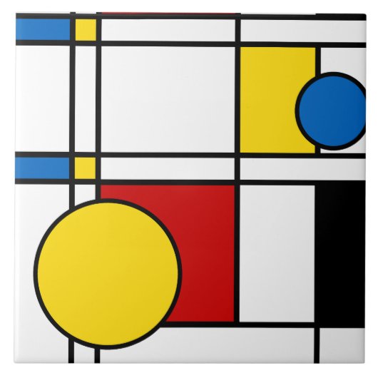 Neo-Plasticisme nr. 4 Art Tegel Tegeltje (Voorkant)