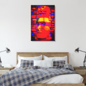 Neo-Polynesische Canvas Afdruk (Insitu (Slaapkamer))