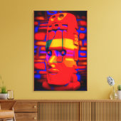 Neo-Polynesische Canvas Afdruk (Insitu (Woonkamer))
