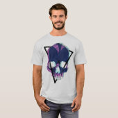 Neo Skull - Vaporwave Cyberpunk Skull T-shirt (Voorkant volledig)