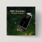 NEO Surveyor Asteroid Hunter Vierkante Button 5,1 Cm (Voorkant)