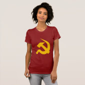 Neo-Thick Chrome Yellow Hammer & Sickle T-shirt (Voorkant volledig)