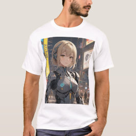 Neo-Tokio AI: Aiko's menselijke interactiereis T-shirt