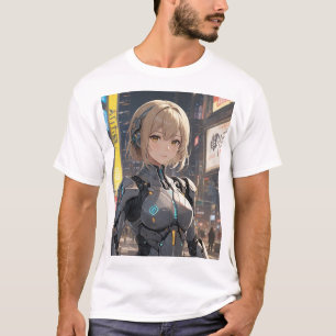 Neo-Tokio AI: Aiko's menselijke interactiereis T-shirt