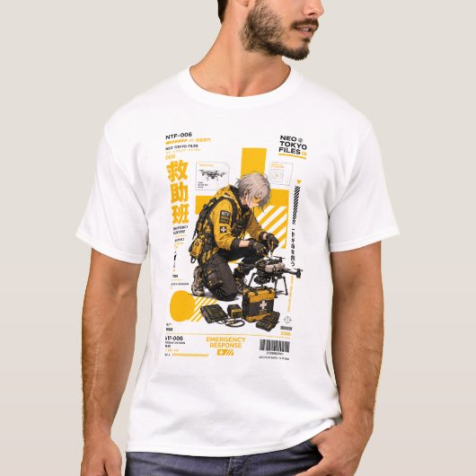 Neo Tokyo-bestanden 006 – Noodreactie T-shirt (Voorkant)