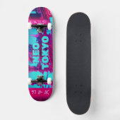 Neo Tokyo Cyberpunk Auto Synthwave Straat Persoonlijk Skateboard (Voorkant)