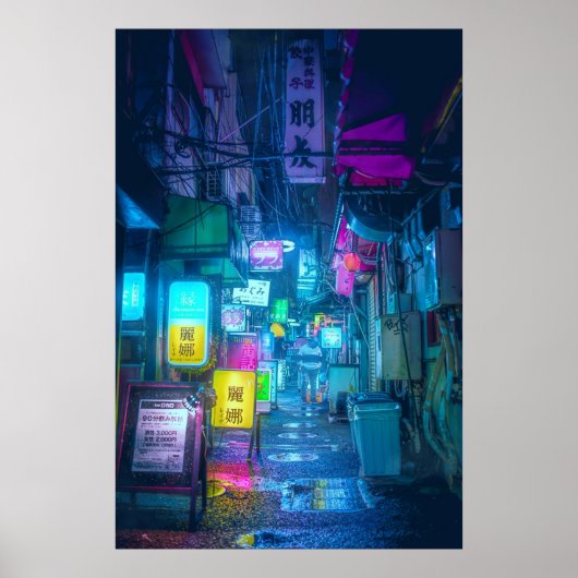 Neo Tokyo Neon Sign Overload Poster (Voorkant)