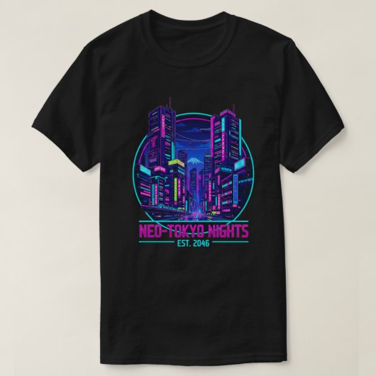 Neo-Tokyo Nights 2046 T-shirt (Design voorkant)