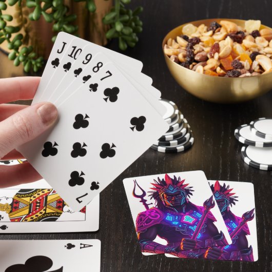 Neo-Tribal Royalty Poker Kaart (Insitu)