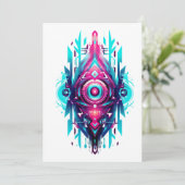 Neo-Tribal Sigil Feestdagenkaart (Staand voorkant)