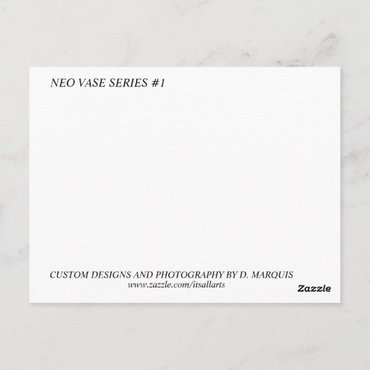 NEO VAAS #1 BRIEFKAART (Achterkant)