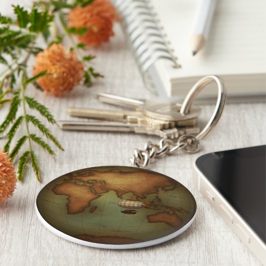 Neo-Victoriaans Aeronautical Map op het oostelijk Sleutelhanger (Zijkant)