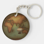 Neo-Victoriaans atlas voor het oostelijke en Weste Sleutelhanger (Achterkant)