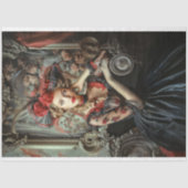 Neo Victoriaans Gotisch Donker Elegantie Portretku Tissuepapier (Voorkant)