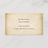 Neo-Victoriaans kaart persoonlijke oproepkaart Visitekaartje (Achterkant)